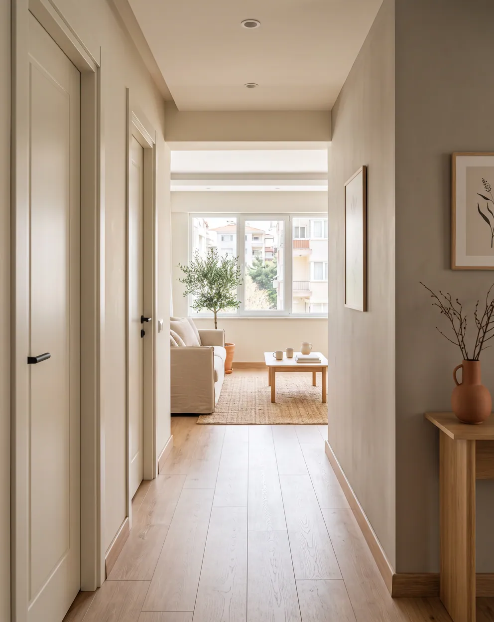 İzmir Tamirat ekibi tarafından yenilenen modern daire iç mekanı