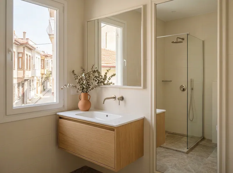 Buca tadilat - İzmir Tamirat Buca banyo tadilatı sonrası yenilenmiş banyo
